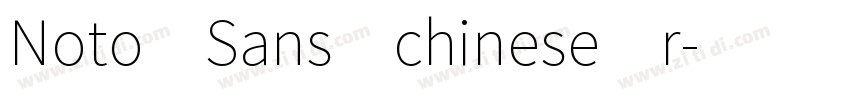 Noto Sans chinese r字体转换